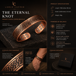 LEMUR COPPER — The Eternal Knot | Magnetic 99.9% Copper Bracelet